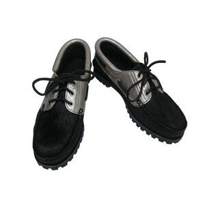 Timberland Heritage Noreen Women's Boat‎ Shoes Size 9, Black/Silver, Brand New